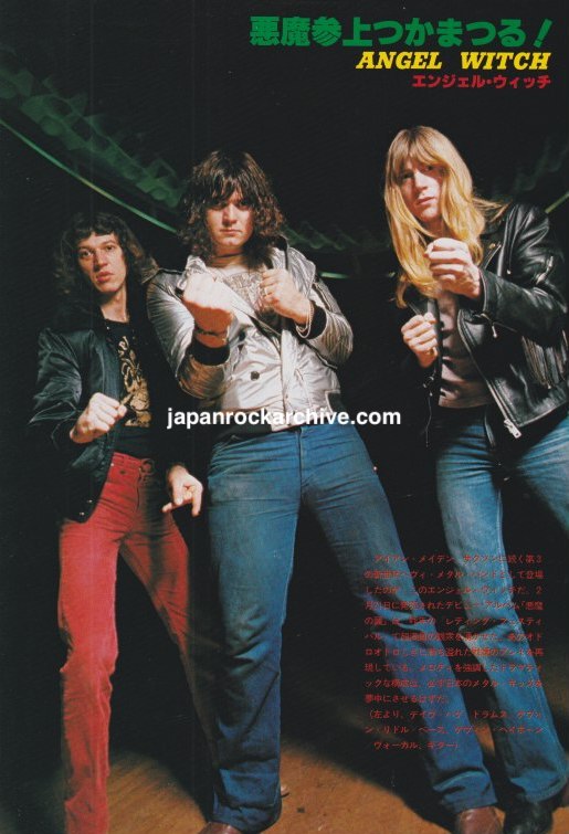 Angel Witch 1981/03 Japanese music press clipping - pinup