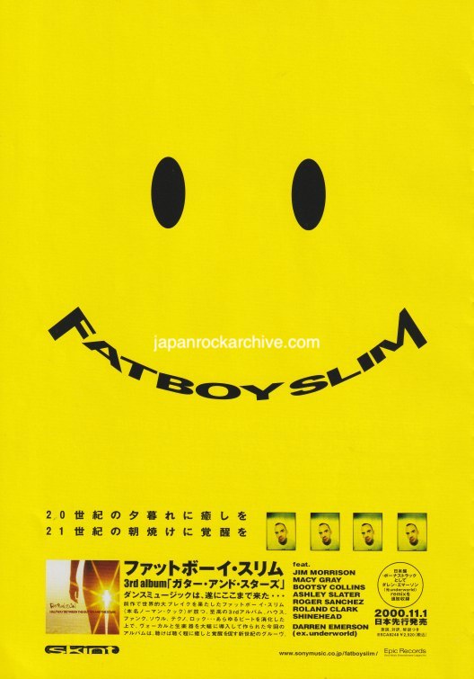 Fatboy Slim 2000/12 Halfway Between The Gutter And The Stars Japan album promo ad