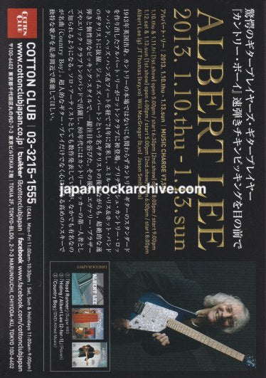 Albert Lee 2013 Japan tour concert gig flyer handbill