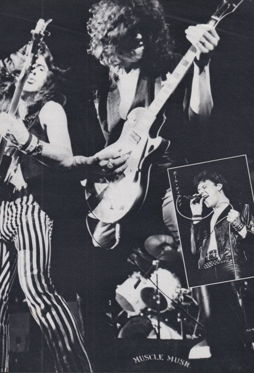 Iron Maiden Japanese music press photo spread, August 1980, page 2
