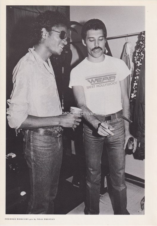 Freddie Mercury & Michael Jackson 1982/03 Japanese music press