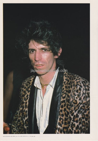 Keith Richards 1982/02 Japanese music press cutting clipping
