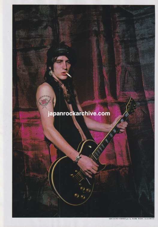 Izzy Stradlin 1989/12 Japanese music press clipping - pinup