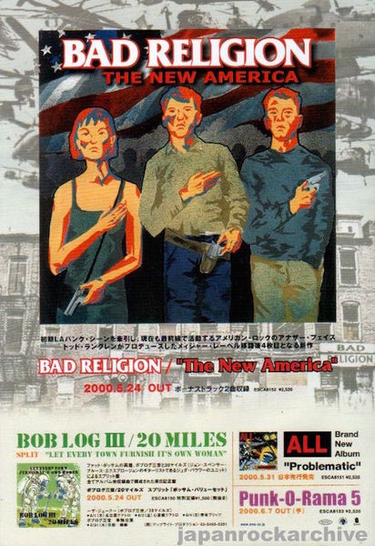 Bad Religion 2000/06 The New America Japan album promo ad – Japan