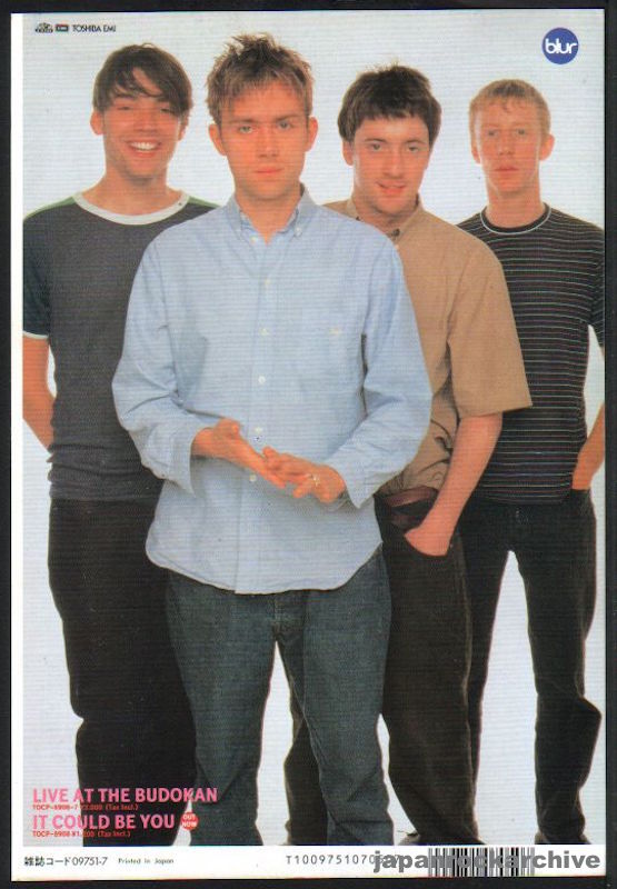 Blur 1996/07 Live At The Budokan Japan album promo ad