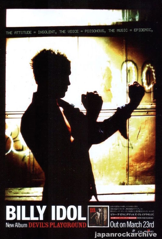 Billy Idol 2005/04 Devil's Playground Japan album promo ad