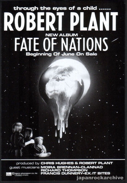 Robert Plant 1993/06 Fate Of Nations Japan album promo ad – Japan Rock  Archive