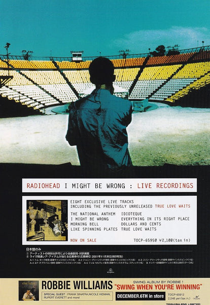 Radiohead 2001/12 I Might Be Wrong : Live Recordings Japan album promo ad