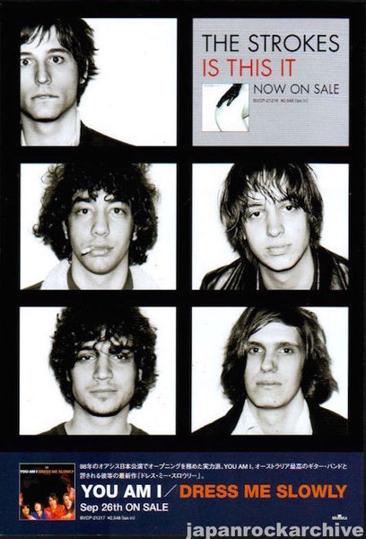 The Strokes 2001/10 Is This It Japan debut album promo ad – Japan
