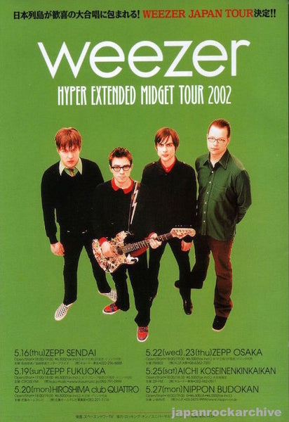 Weezer 2002/04 Japan tour promo ad – Japan Rock Archive