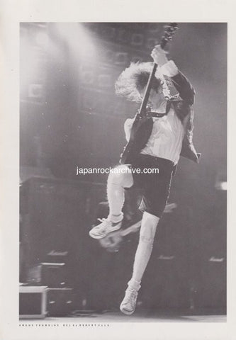 AC/DC 1981/04 Japanese music press cutting clipping - photo pinup - angus young
