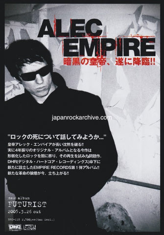 Alec Empire 2005/05 Futurist Japan album promo ad