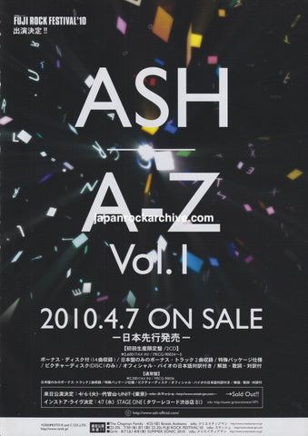 Ash 2010/05 A-Z Vol.I Japan album / tour promo ad