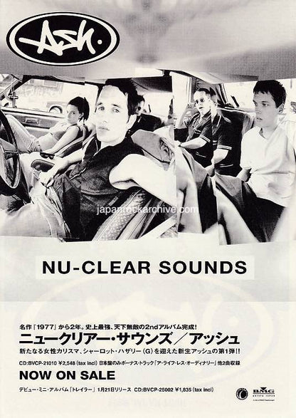Ash 1999 Japan tour concert gig flyer handbill