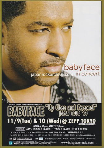 Babyface 2004 Japan tour concert gig flyer handbill