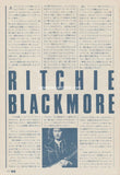 Ritchie Blackmore 1981/10 Japanese music press cutting clipping - article