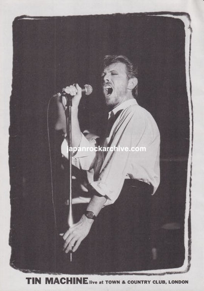 David Bowie performing with Tin Machine, October 1989 Japanese magazine photo spread, page 1