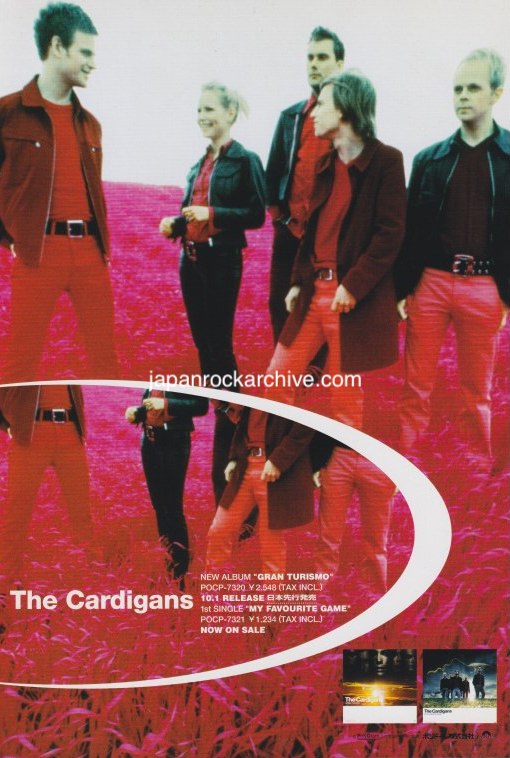 The Cardigans 1998/11 Gran Turismo Japan album promo ad