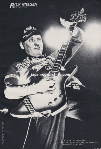 Rick Nielsen 1980/04 Japanese music press cutting clipping - photo pinup poster - cheap trick