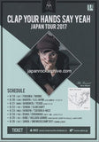 Clap Your Hands Say Yeah / Heaven For Real 2017 Japan tour concert gig flyer handbill