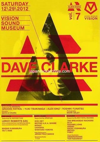 Dave Clarke 2012 Japan tour concert gig flyer handbill
