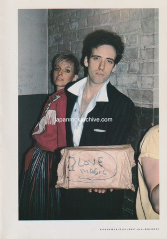 Mick Jones & Ellen Foley 1981/10 Japanese music press cutting clipping - photo pinup