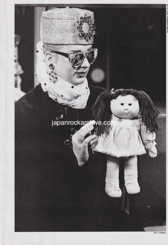 Culture Club 1985/04 Japanese music press cutting clipping - photo pinup - boy george