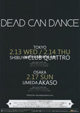 Dead Can Dance 2013 Japan tour concert gig flyer handbill