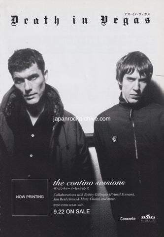 Death In Vegas 1999/10 The Contino Sessions Japan album promo ad