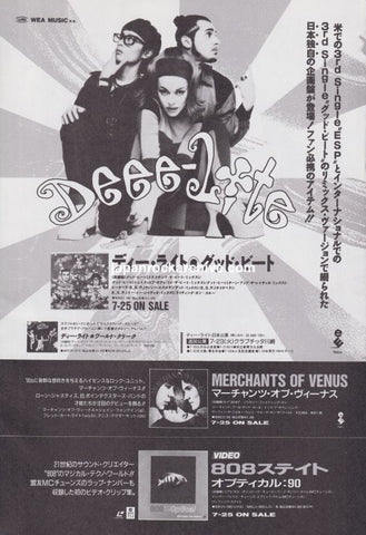 Deee-lite 1991/08 Good Beat Japan single / tour promo ad
