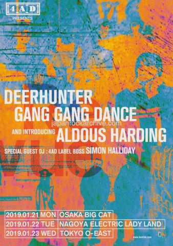 Deerhunter 2019 Japan tour concert gig flyer handbill