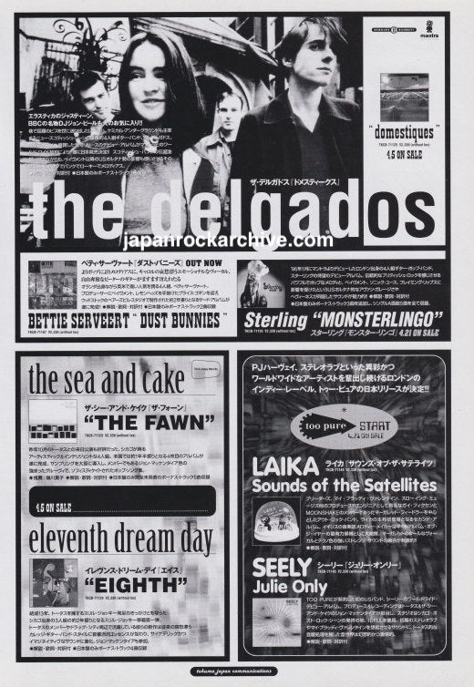 The Delgados 1997/05 Domestiques Japan album promo ad