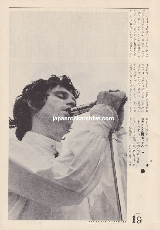 The Doors 1981/07 Japanese music press cutting clipping - article