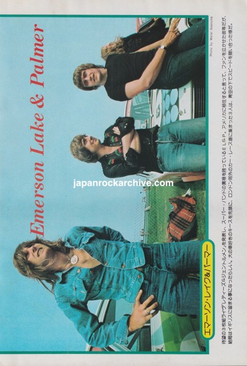 Emerson Lake & Palmer 1974 Japanese magazine pinup