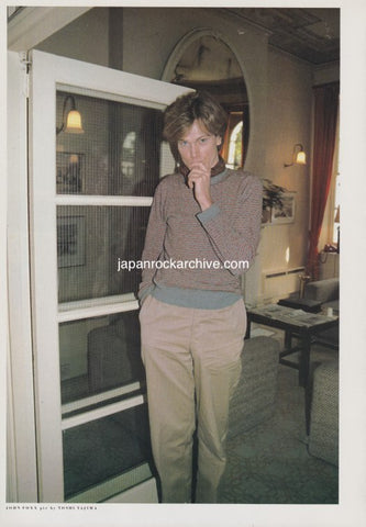 John Foxx 1982/01 Japanese music press cutting clipping - photo pinup / mini poster