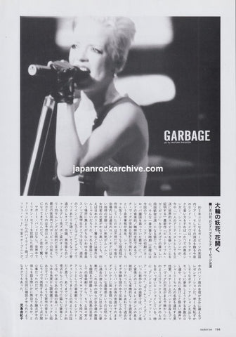 Garbage 2002/02 Japanese music press cutting clipping - article