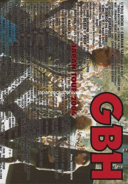 GBH 2004 Japan tour concert gig flyer handbill