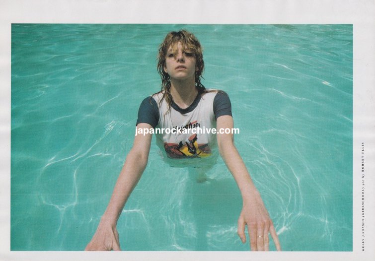 Girlschool Kelly Johnson 1982 Japanese magazine pinup