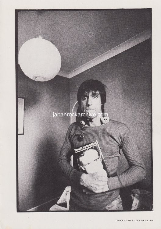 Iggy Pop 1981/10 Japanese music press cutting clipping - photo pinup