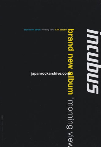 Incubus 2001/10 Morning View Japan album promo ad