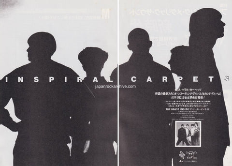 Inspiral Carpets 1991/04 The Beast Inside Japan album promo ad