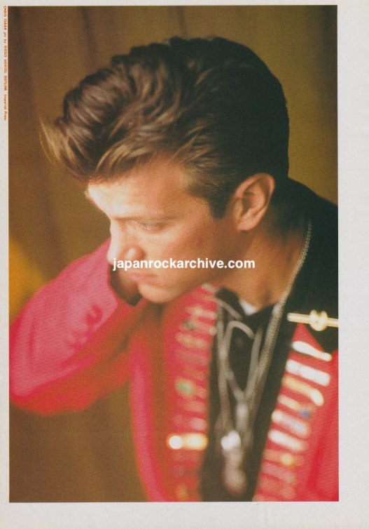 Chris Isaak 1991/08 Japanese music press cutting clipping - photo pinup poster