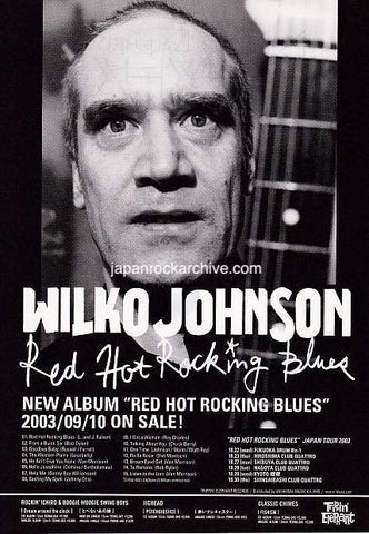 Wilko Johnson 2003 Japan tour concert gig flyer handbill