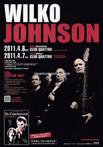 Wilko Johnson 2011 Japan tour concert gig flyer handbill