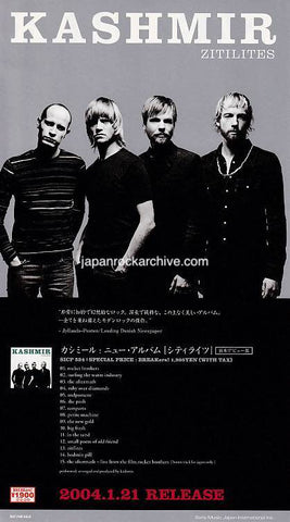 Kashmir 2004 Japan album / tour concert gig flyer handbill