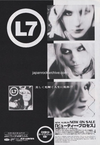 L7 1997/04 The Beauty Process Triple Platinum Japan album promo ad
