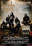 Lamb Of God 2012 Japan tour concert gig flyer handbill