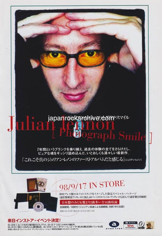 Julian Lennon 1998/10 Photograph Smile Japan album promo ad