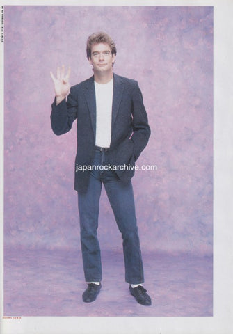 Huey Lewis 1986/07 Japanese music press cutting clipping - photo pinup