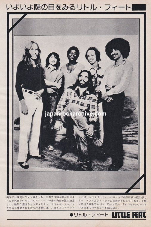 Little Feat 1974 Japanese magazine pinup